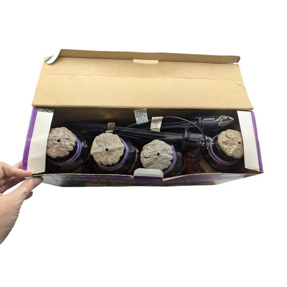 Vtg Halloween Blow Mold Pumpkin Scarecrow 4 Yard Lawn Stakes in box Fall - Picture 4 of 15